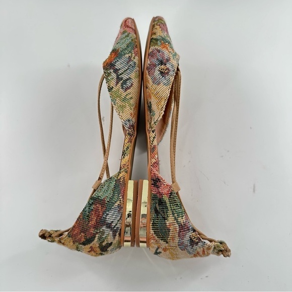 Steve Madden Walkie flats size 7 multicolored floral tapestry dorsay pointy toe - Picture 8 of 14